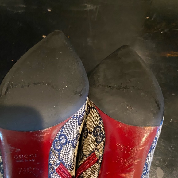 GUCCI GG TOM FORD BOOTIES BLUE/RED Size:7.5  FANTASTIC  PREOWNED CONDITION - Picture 12 of 12